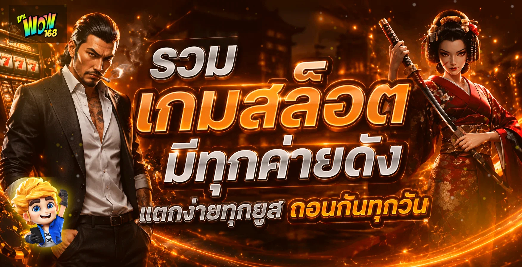 แบนเนอร์ UFAWOW168 สล็อตรวมค่ายดัง